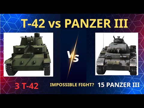 Battle of T-42 and Panzer III Ausf. E !!!