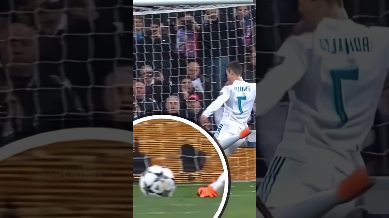 Ronaldo's Secret Penalty Technique Revealed: The Magic of His Left Foot!  #football #soccer #ronaldo