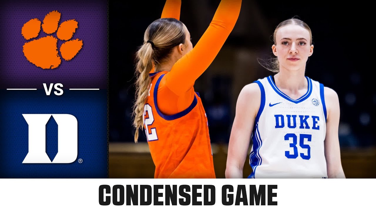 Clemson vs. Duke Condensed Game | 2024-25 ACC Women's Basketball