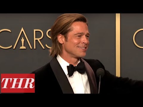 Oscar Winner Brad Pitt Full Press Room Speech | THR