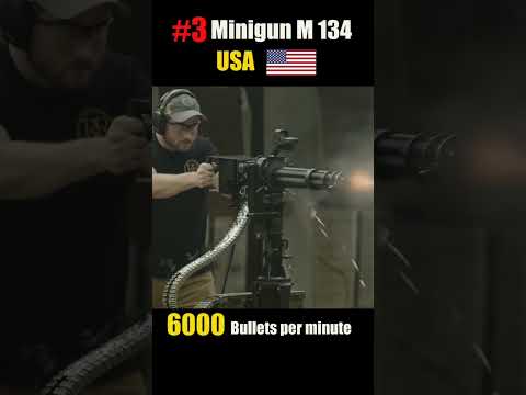 Top 5 Fastest Firing Gun in the World. #M1919 #mg42 #minigun #ak630 #metalstorm