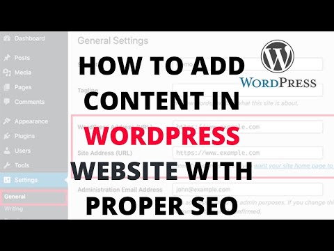 How to add content in wordpress website with proper seo