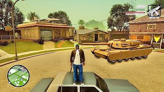 【GTA SA】Grand Theft Auto San andreas 決定版 ゲーム達成率100%報酬で100万＄+武器の弾薬無限+Hydra(戦闘機)とRhino(戦車)獲得したヨ！！PS5