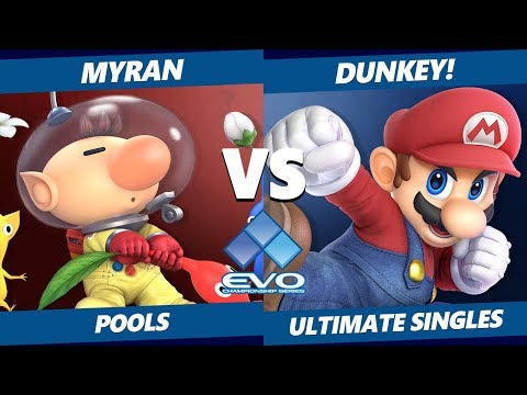 EVO 2019 SSBU - ARM | Myran (Olimar) Vs. Dunkey! (Mario) Smash Ultimate Tournament Pools