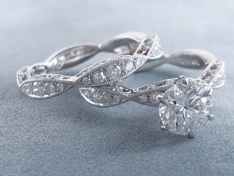 1.86 ctw Round Cut D SI1 Diamond Engagement Ring Set - BigDiamondsUSA