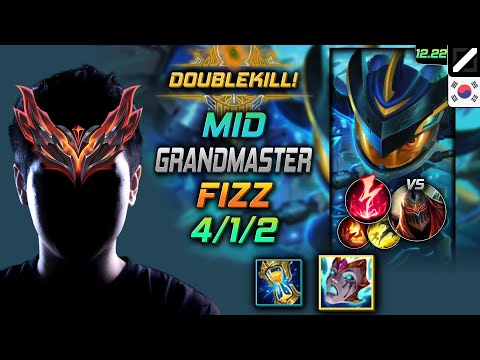 GrandMaster Mid Fizz Build Liandry's Anguish Electrocute - Fizz Mid vs Zed - LOL KR 12.22