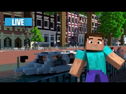 EPIC Minecraft City Build LIVE with Monst3r_!