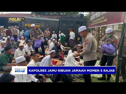 KAPOLRES BANJAR JAMU RIBUAN JAMAAH pada MOMEN 5 RAJAB DI HALAMAN MAPOLRES