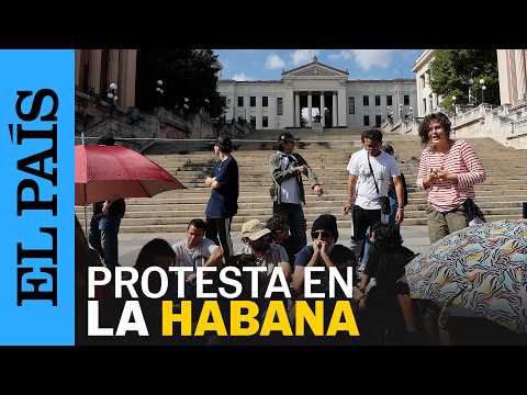 Estudiantes PROTESTAN en LA HABANA por APAGONES ELÉCTRICOS | EL PAÍS