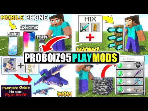 Dark Danish gamer - proboiz95 play mods | top 5 op loot mod Minecraft pocket edition 1.19 proboiz95 mods download mcpe