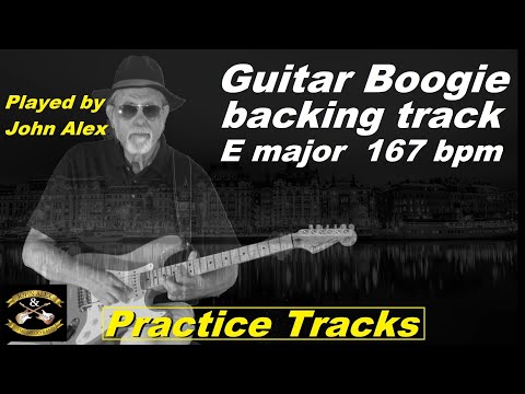 🛤️ Guitar boogie - E major 167 bpm - practice/backing track