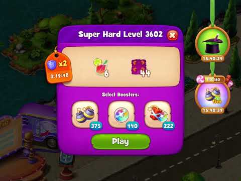 Gardenscapes Level 3602 With No Boosters - Super Hard Level