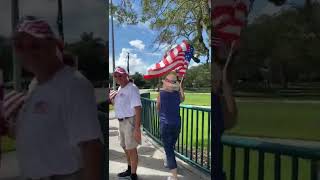 American FlagWalk Vero Beach Florida. USA