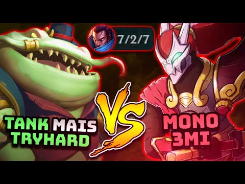 AGAINST THE TRYHARDEST TANK THAT WINS ALL THE TOP LANES WE HAVE TO MAKE THE TRYHARDEST BUILD EARLY