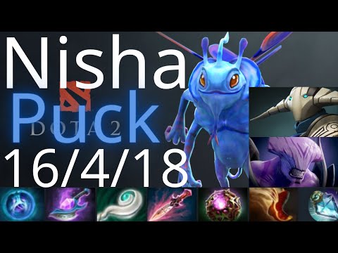 Nisha Puck vs mid Winter Wyvern, Sven, Timbersaw - 25K dmg received lowest among team - dota2