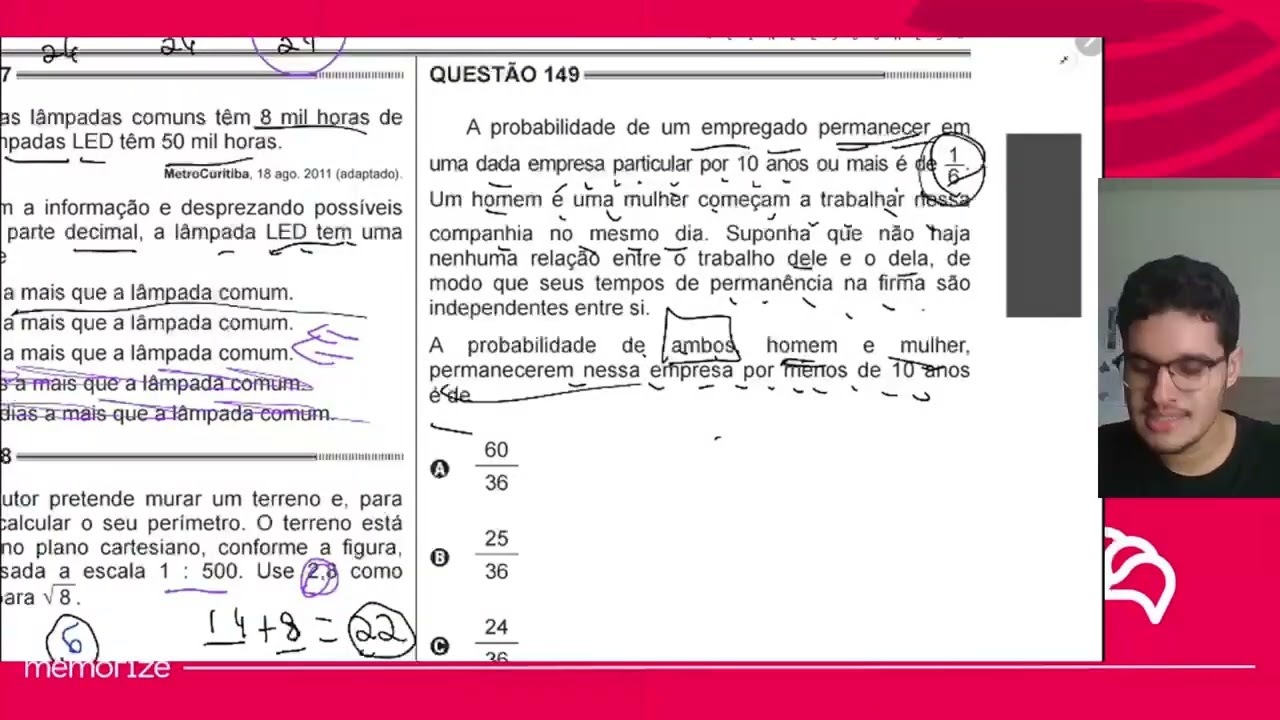 Resolução em Vídeo — Questão 149 ENEM 2014 PPL