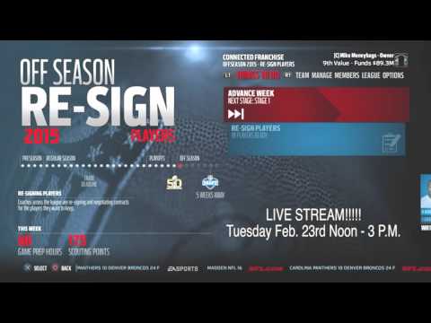 New York Jets Connected Franchise-Madden 16-Owner Mode-LIVE STEAM ANNOUNCEMENT!!!