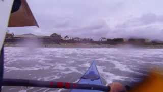 preview picture of video 'Kayak  Surfing Gansey Beach Isle of Man'