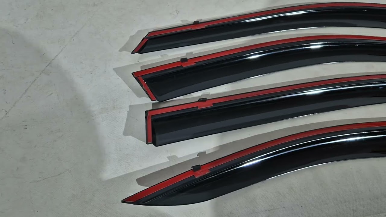 Ветровики с хромированным молдингом Niken Luxury (SD, 4 шт) Video 1