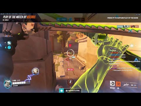 GENJI OP! NECROS FASTEST GENJI IN THE WORLD - POTG! OWERWATCH 2 GAMEPLAY