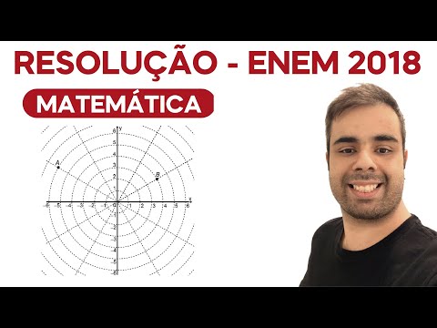 ENEM 2018 Sobre um sistema cartesiano considera-se uma malha formada por circunferências de raios