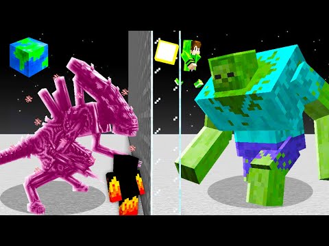 TROLEI AMIGO NA BATALHA DE MOBS ESPACIAL DO MINECRAFT