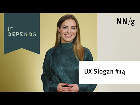 It Depends (UX Slogan #14)