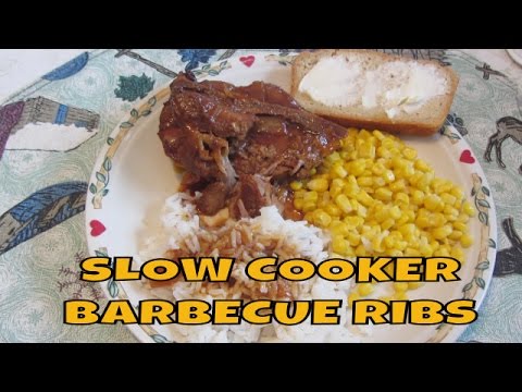 Slow Cooker Southern Style Barbecue Ribs ~ Pork Butt...