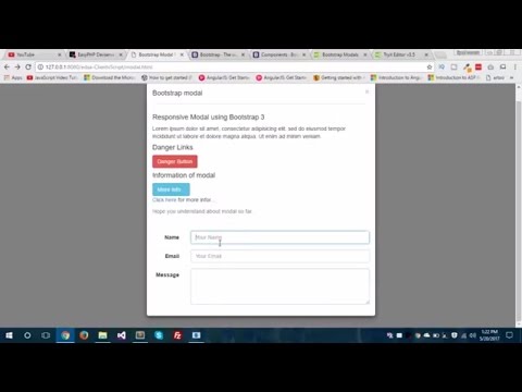 Responsive Modal (dialog box or popup window) using bootstrap 3