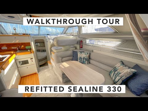 Video Walkthrough Tour of Sealine 330 Statesman - Refitted example, New Nav, Upholstery and more!
