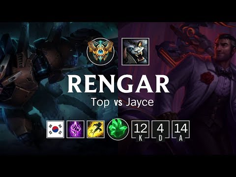 Rengar Top vs Jayce - KR Challenger Patch 8.23