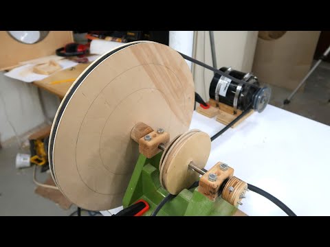 Making big V-belt pulleys from plywood