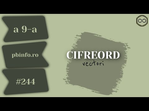 Problem Solution #244 PBINFO - CifreOrd - Frequency Vectors - C++