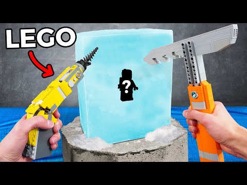 Giant ICE Block vs. LEGO TOOLS!