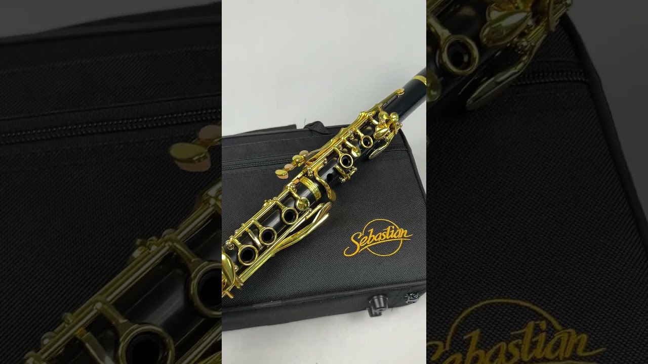 Clarinete Sib 17 Chaves Laqueadas Corpo Ebonite Brilhante c