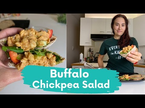 5 Minute Buffalo Chickpea Salad | Healthy Vegan Recipe