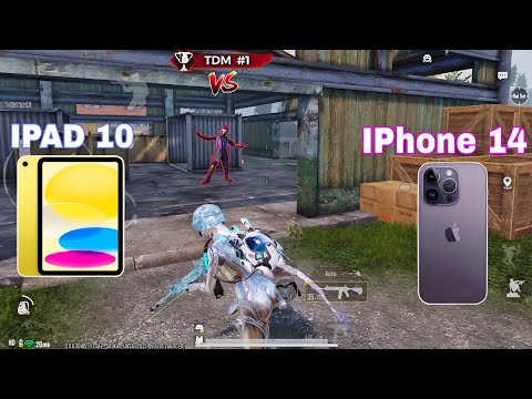 iPad 10th Generation VS iPhone 14 pro/😍 PUBG TDM Test Gameplay... 