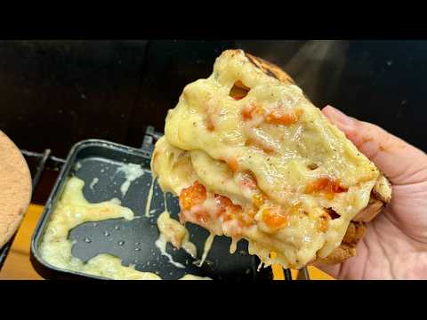 欲望に従った絶望的に頭の悪いチーズチキンホットサンｄ…なんかパンで挟み焼きにしたやつをバスカーハイでキメるだけの動画