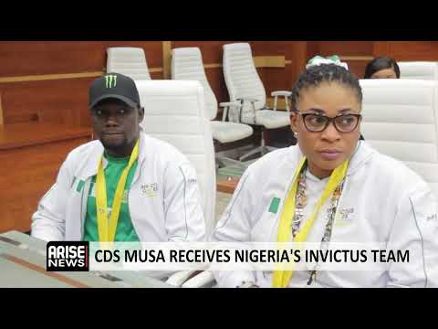 CDS MUSA RECEIVES NIGERIA'S INVICTUS TEAM