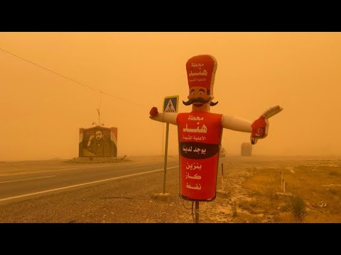 Video Thumbnail: Dust storm smothers central Iraq with orange haze | AFP