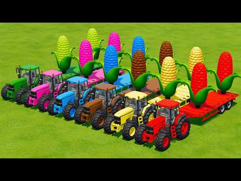 LOAD & TRANSPORT GIANT CORN WITJ JCB TRACTORS - Farming Simulator 22