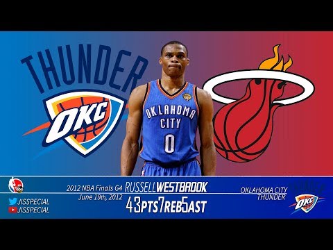 2012.06.19 NBA Finals G4 Thunder vs Heat Russell Westbrook Highlights, 43 Points, 20/32 FG!