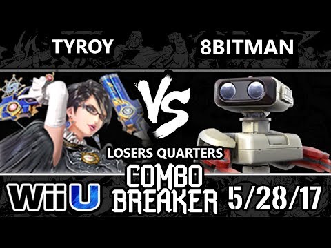 Combo Breaker 2017 Smash 4 - E2C | Tyroy (Bayonetta) vs Fable | 8BitMan (ROB) - WiiU Losers Quarters