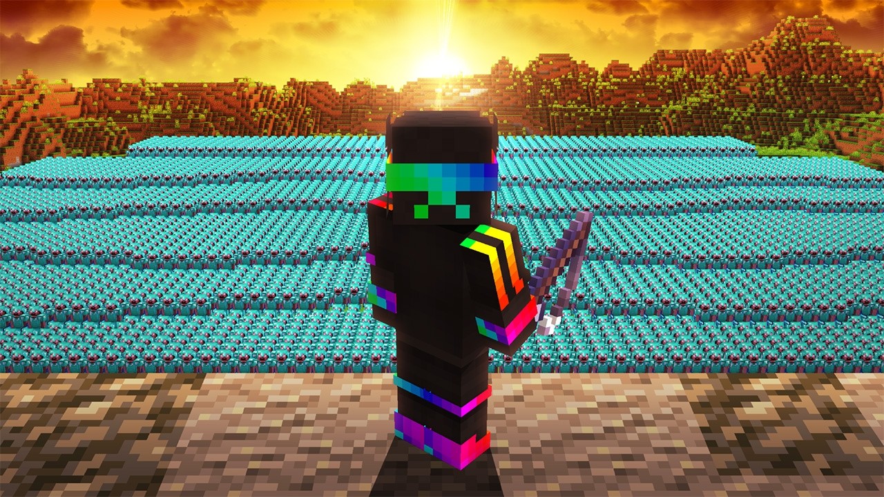 Minecraft Trapper VS 1000 Players