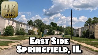 Driving Around Springfield, Illinois Hood - East Side in 4k Video