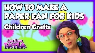 How to Make a Paper Fan - Crafts for Kids!