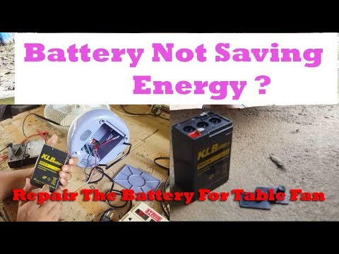 how to fix/Repair Dry Batteries , battery table fan not save energy&not charging ,Idea Saving money Video