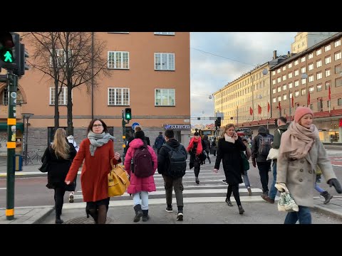 Stockholm Walks: Skanstull - Gullmarsplan (4k virtual walk, natural sound)