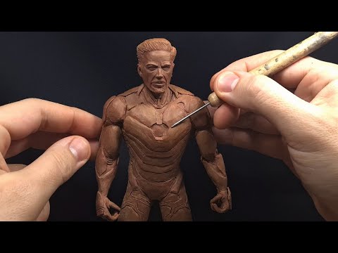 Sculpting Tony Stark In His Iron Man Suit - 'Sculpture Pro' Oil Based Clay (Fanart)