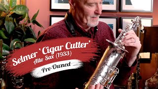 Video thumbnail for Pre-Owned: Selmer 1933 Super Sax / Cigar Cutter Alto Sax by dawkesmusic